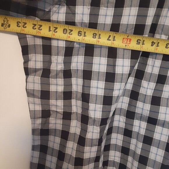 Wrangler WRancher Western Mens L Pearl Snap Short Sleeve Plaid Cowboy EUC - Picture 8 of 9